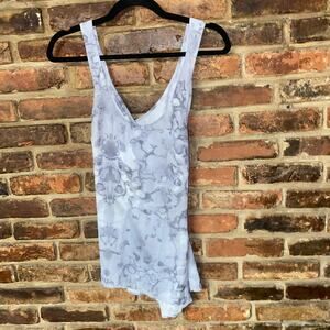 Calvin Klein Jeans Gray Marbled Criss-Cross Tank Top Women's Size Small
